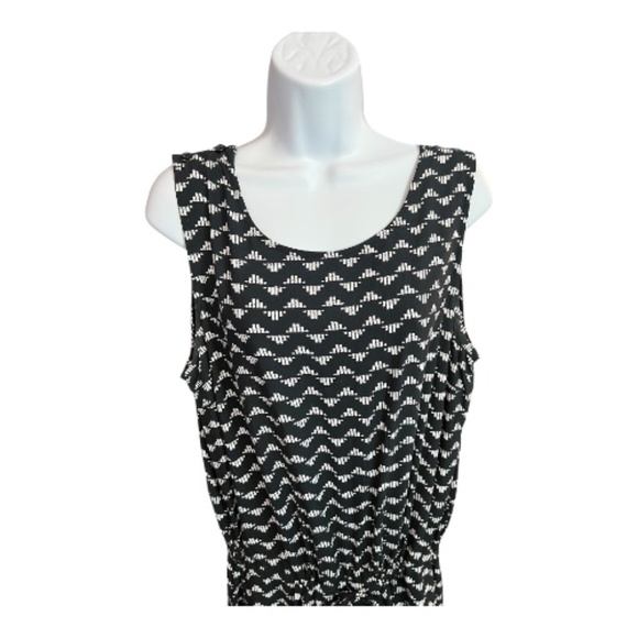 β¨ EUC Old Navy Black White Chevron Jumpsuit w/ Pockets | Size L - Picture 2 of 9